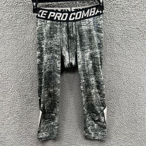 Nike Pro Combat Womens Leggings Capris Cropped Green Dri Fit Athletic Large L